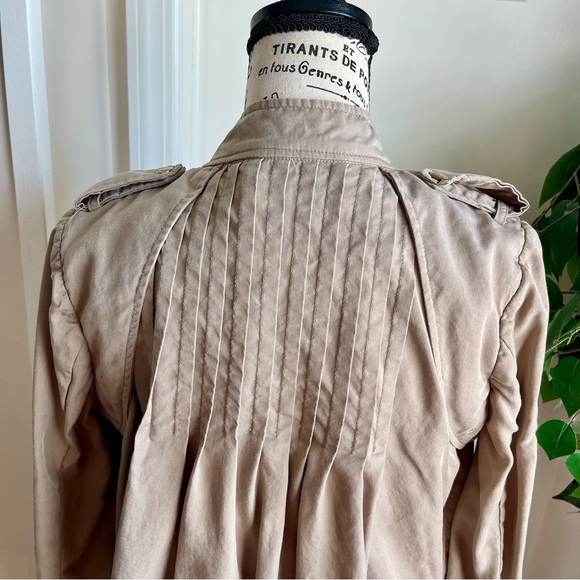 Anthro Daughters of the Liberation Fly Me Away Anorak Bomber Jacket Tan Sz M - Picture 11 of 16